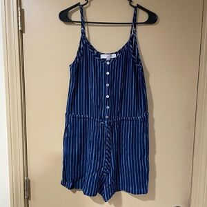 LOFT Navy Striped One Piece
